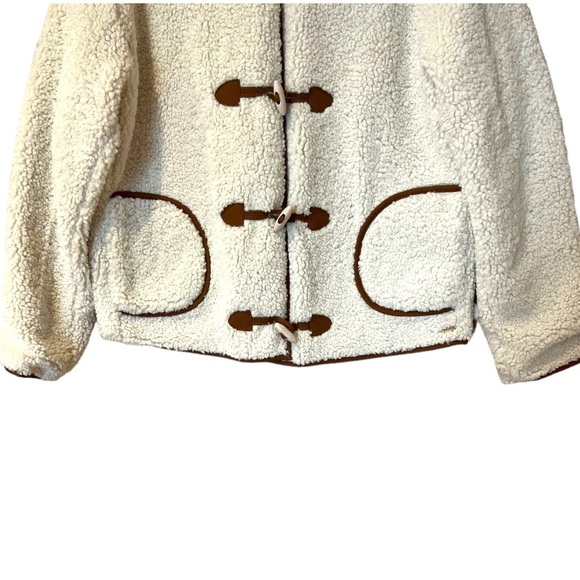 Scotch & Soda Short Teddy Jacket in Off White (M) - Picture 11 of 15